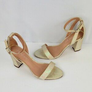 Madden Girl Binky Sparkly Block Heel Sandals Size 8.5
